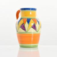Large Clarice Cliff GEOMETRIC Jug - Sold for $1,216 on 06-02-2018 (Lot 377).jpg